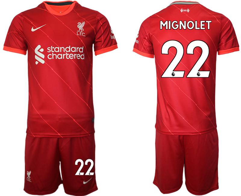 Men 2021-2022 Club Liverpool home red #22 Soccer Jersey